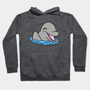 Cute happy dolphin greeting Hoodie